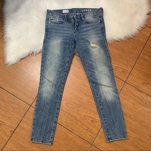 Gap jeans 28r skinny stretch distressed